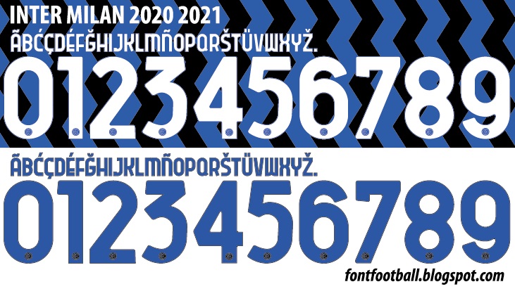 Beispiel einer Inter Milan 2020-2021-Schriftart